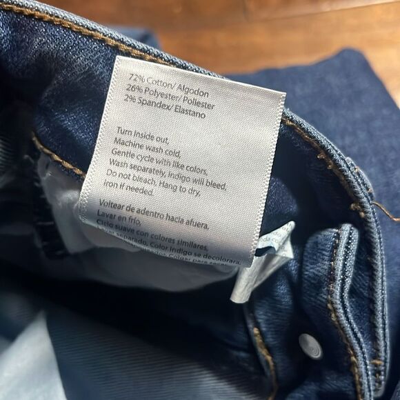 Risen Dark Blue High Rise Wide Leg Cargo Stretch Jean, size 23W/33L - Picture 11 of 11